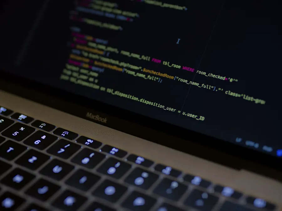 Code on screen
